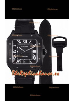 Cartier "Santos De Cartier" Mens XL Reloj Réplica a Espejo 1:1 Caja con Revestimiento PVD