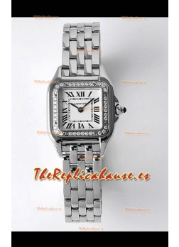 Cartier Edición PANTHERE 22MM Réplica Suiza Calidad a Espejo 1:1 Dial Blanco - Bisel Diamantes