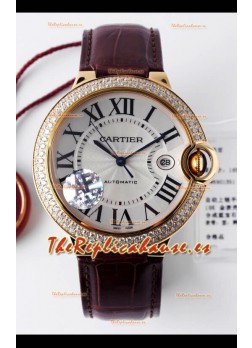 Ballon De Cartier Automático Suizo Calidad a Espejo 1:1 42MM Caja en Oro Amarillo