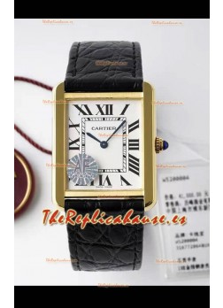 Cartier Tank Solo Cuarzo Suizo en Caja Chapada en Oro Amarillo - 27MM Ancho