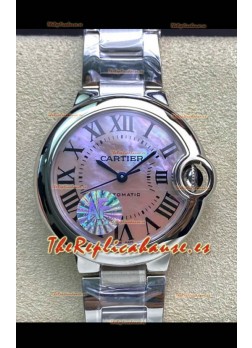 Ballon De Cartier Suizo Automático Calidad Espejo 1:1 33MM Caja en Acero