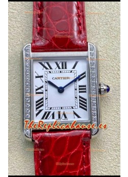 Cartier Tank Solo Reloj Cuarzo Suizo Caja en Acero Inoxidable - Ancho 27MM Réplica Espejo 1:1
