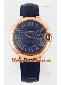 Ballon De Cartier Suizo Automático Calidad Espejo 1:1 42MM Caja Oro Rosado