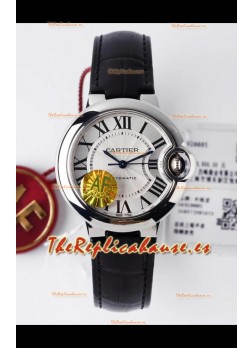 Ballon De Cartier Suizo Automático Calida Espejo 1:1 33MM Dial Blanco