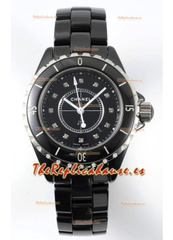 Chanel J12 Ladies Caja Cerámica Negra Reloj Réplica Espejo 1:1