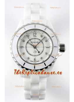 Chanel J12 Ladies Reloj Caja Cerámica Blanca Reloj Réplica Espejo 1:1