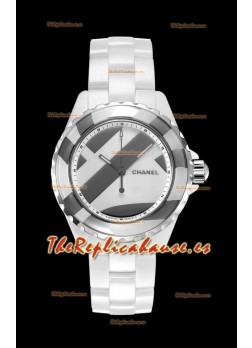 Chanel J12 Untitled Reloj Caja Cerámica Blanca Reloj a Espejo 1:1 - 38MM Movimiento Automático