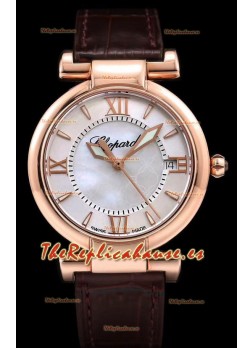 Chopard Imperiale Dial Blanco Reloj Réplica Suizo Automático Caja en Oro Rosado Acero 904L