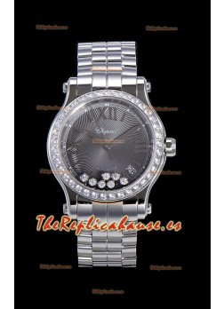 Chopard Happy Sport Reloj Réplica Suizo Automático a espejo 1:1 36MM Caja Acero 904L Dial Gris Gris Dial