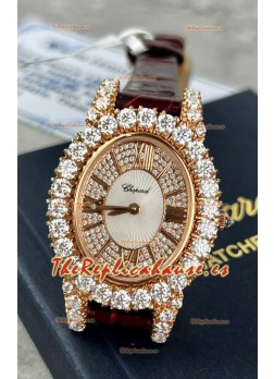 Chopard Super Clone L'Heure du Diamant Mossanites Reloj Oro Amarillo 34MM