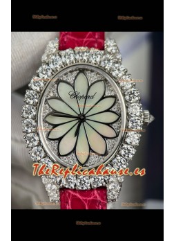 Chopard Super Clone L'Heure du Diamant Mossanites Reloj Caja Acero 34MM