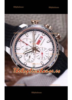 Chopard Classic Racing Cronógrafo Reloj Réplica Espejo 1:1 en Caja de Acero - Dial Blanco