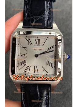 Cartier Santos Dumont Reloj Réplica Suizo a espejo 1:1 Caja en Acero 38MM