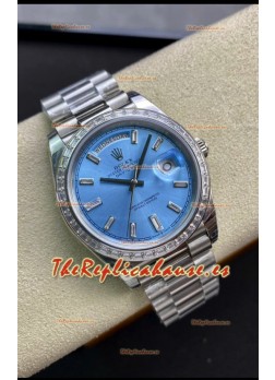 Rolex Day Date Presidential M228396TBR-0002 904L 40MM - Dial Azul Ice Reloj Calidad a Espejo 1:1