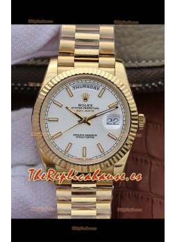 Rolex Day Date Presidential Acero 904L Oro Amarillo 40MM - Dial Blanco Calidad Espejo 1:1