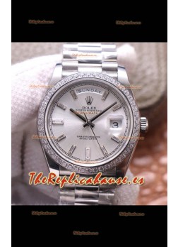 Rolex Day Date Presidential Acero 904L 40MM - Dial Acero Calidad a Espejo 1:1