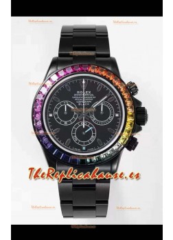 Rolex Daytona Edición Blaken Suizo Reloj Réplica a Espejo 1:1 Movimiento Cal.4130 Caja en PVD
