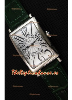 Franck Muller Long Island Ladies Reloj Réplica con Movimiento de Cuarzo Suizo correa color Verde