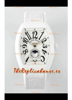 Franck Muller Vanguard Moonphase V32 Caja Ceerámica - Dial Blanco Movimiento Automático