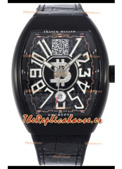 Franck Muller Vanguard Encrypto BTC V45 Caja PVD Reloj Réplica Suiza