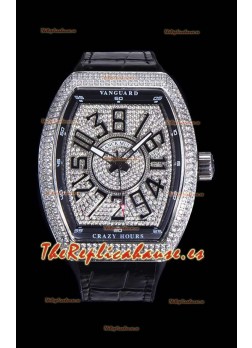 Franck Muller Vanguard Edición Crazy Hours Reloj Réplica Suizo - Numerales Negros