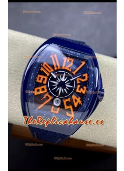 Franck Muller Vanguard Yachting Cerámica Azul Reloj Réplica Suizo Espejo 1:1