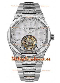 Girard Perregaux Laureato Tourbillon Dial Blanco Mirror Reloj Réplica Suiza Espejo 1:1