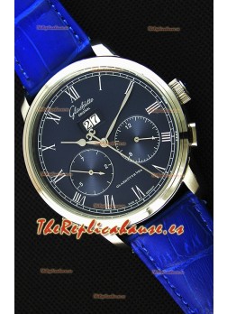 Glashuette Dual Sub Dial Reloj Réplica Japonés en Dial Azul