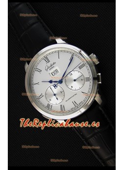 Glashuette Dual Sub Dial Reloj Réplica Japonés en Dial Blanco