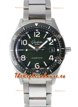 Glashütte SeaQ Edición Divers Superclone 1:1 Reloj Réplica Suiza Dial Verde 