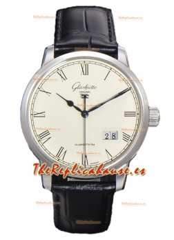 Glashütte Senator Excellence Panorama Date Reloj Réplica Espejo 1:1 Acero Inoxidable  