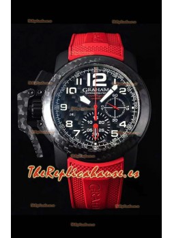 Graham Chronofighter Superlight Reloj Réplica Suizo a espejo 1:1 Carbon Rojo 