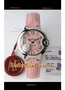 Ballon De Cartier Suizo Automático Calidad a Espejo 1:1 33MM Dial y Correa en Rosado