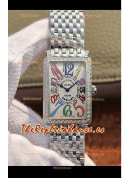 Franck Muller Long Island Reloj Suizo Acero Inoxidable con Movimiento de Cuarzo Suizo