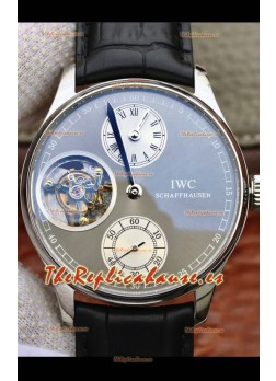 IWC Portuguese Genuino Movimiento Suizo Tourbillon en Dial Gris