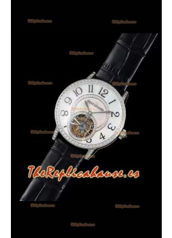 Jaeger LeCoultre RENDEZ-VOUZ Tourbillon Reloj Réplica Suizo calidad Espejo 1:1 en Caja de Acero