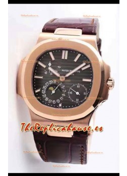 Patek Philippe Nautilus 5712/R Réplica en Calidad 1:1 Dial Marrón Correa de Piel