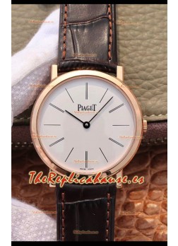 Piaget Altiplano G0A31114 Reloj Réplica Suizo a espejo 1:1 en Oro Rosado Dial Blanco