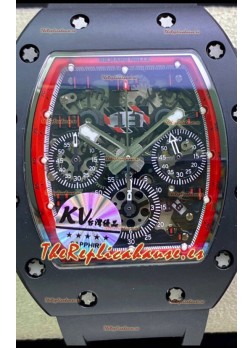 Richard Mille RM011 Felipe Massa Reloj en Calidad a Espejo 1:1 Caja de Cerámica de una Sola Pieza