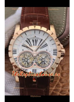 Replica Roger Dubuis Excalibur RDDBEX0249 Reloj Réplica a Espejo 1:1 Caja en Oro Rosado