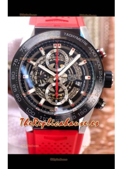 Tag Heuer Carrera Heuer 01 Reloj Réplica Suizo en Correa Roja 45MM 
