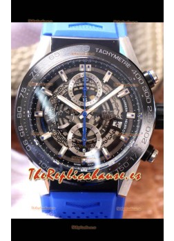Tag Heuer Carrera Heuer 01 Reloj Réplica Suizo en Correa Azul 45MM  