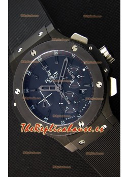 Hublot Big Bang Reloj Réplica Suizo todo el Revestimiento PVD color Negro Réplica a Espejo 1:1