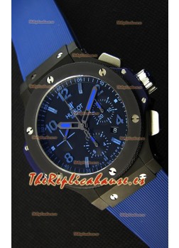 Hublot Big Bang Reloj Réplica Suizo todo el Revestimiento PVD color Azul Réplica a Espejo 1:1