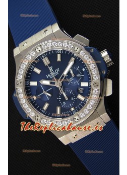 Hublot Big Bang Reloj Réplica Suizo Caja en Acero color Azul Réplica a Espejo 1:1