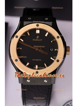 Hublot Classic Fusion Caja Cerámica Bisel Oro Rosado Reloj Superclone 42MM