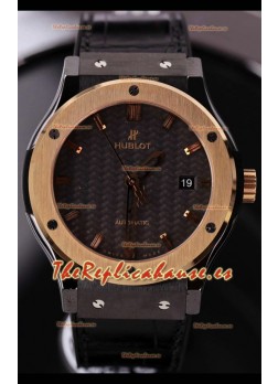 Hublot Classic Fusion Caja Cerámica Bisel Oro Rosado Reloj Superclone 42MM