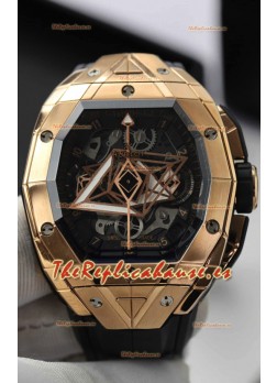 Hublot Edición Spirit of Bang Sang Bleu Oro Rosado Reloj Réplica Suiza 