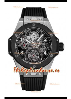Hublot Big Bang Tourbillon Caja Titanio Bisel Cerámica en 45MM Réplica Espejo 1:1