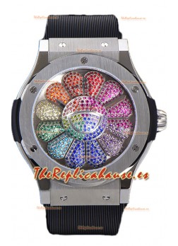 Hublot Classic Edición Fusion Takashi Murakami Acero Inoxidable Reloj Suizo Réplica Espejo 1:1